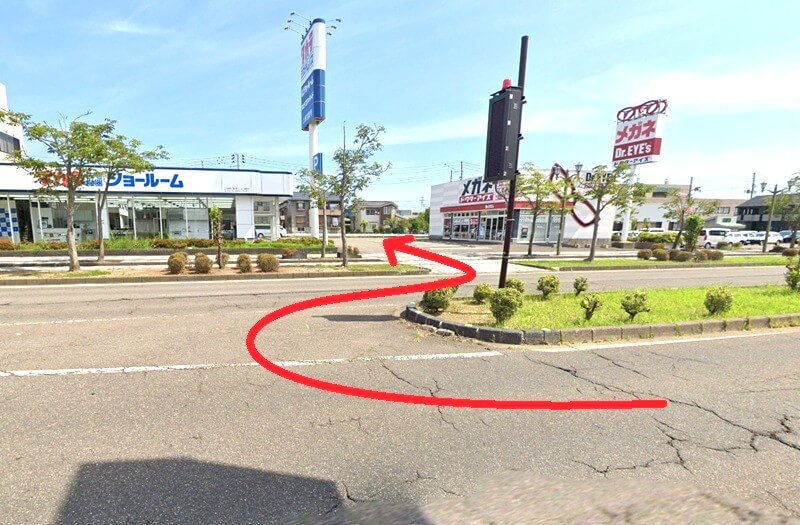 タカラスタンダード 上越ショールームまでの車の経路