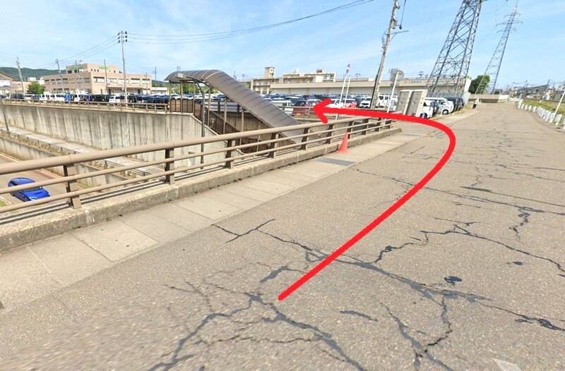 タカラスタンダード 上越ショールームまでの徒歩経路
