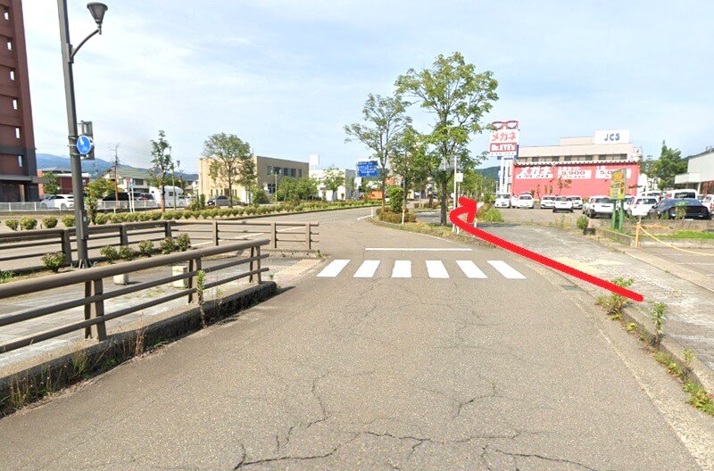 タカラスタンダード 上越ショールームまでの徒歩経路