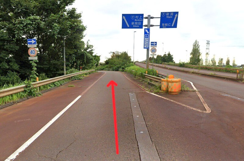 タカラスタンダード 新発田ショールームまでの車の経路