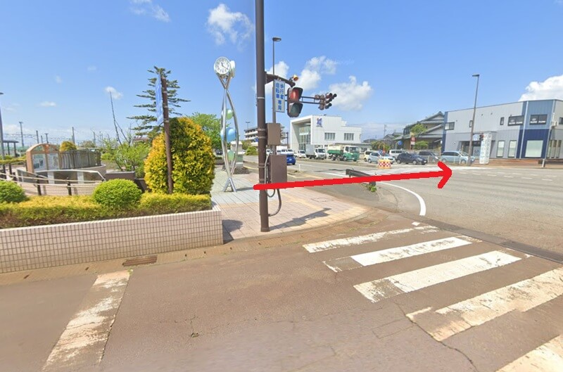 タカラスタンダード 新発田ショールームまでの徒歩経路