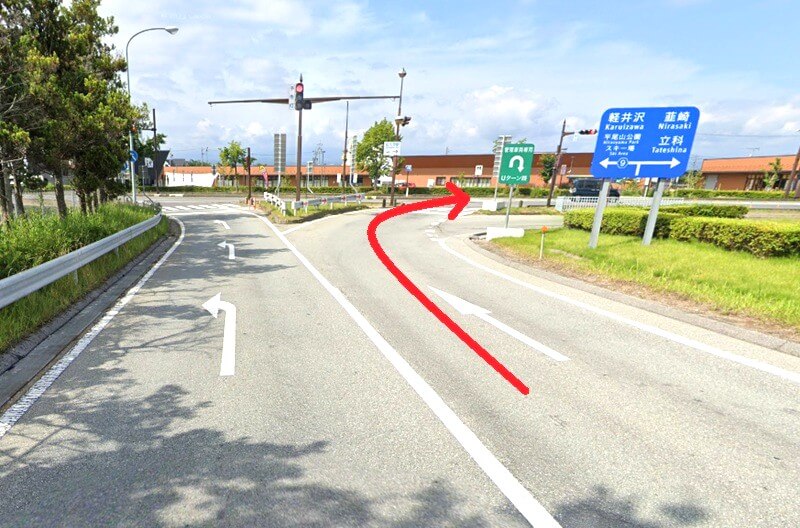 タカラスタンダード 佐久平ショールームまでの車の経路