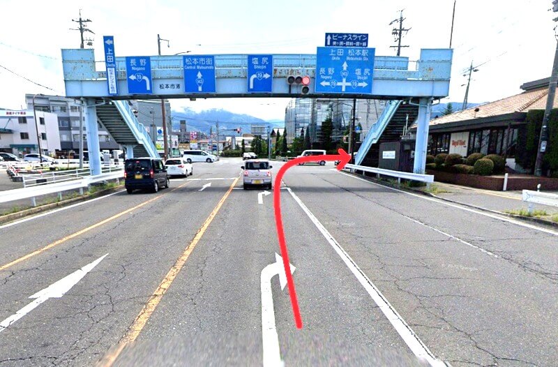 タカラスタンダード 松本ショールームまでの車の経路