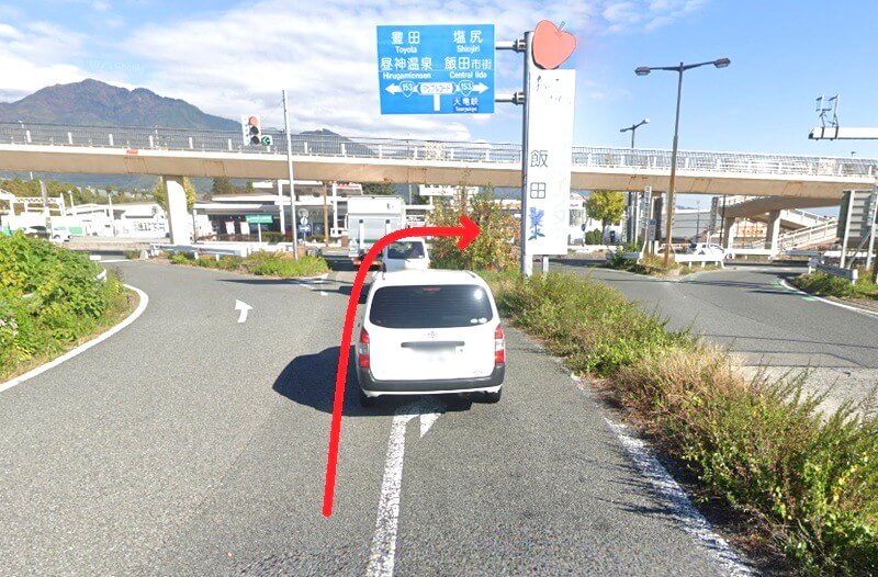 タカラスタンダード 飯田ショールームまでの車の経路