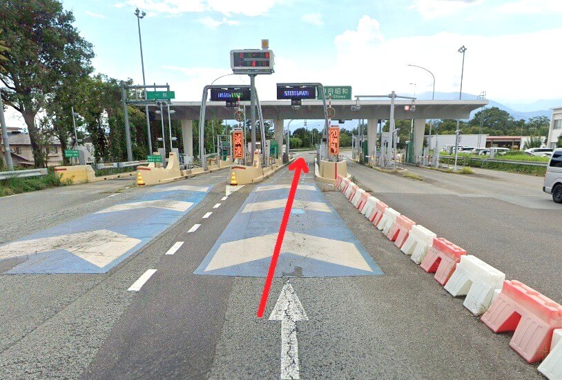 タカラスタンダード 甲府ショールームまでの車の経路
