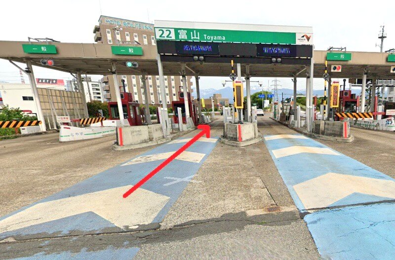 富山ショールームまでの車の経路