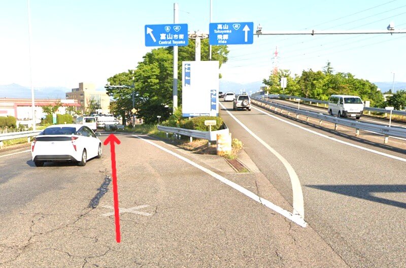 富山ショールームまでの車の経路