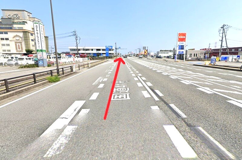 富山ショールームまでの車の経路