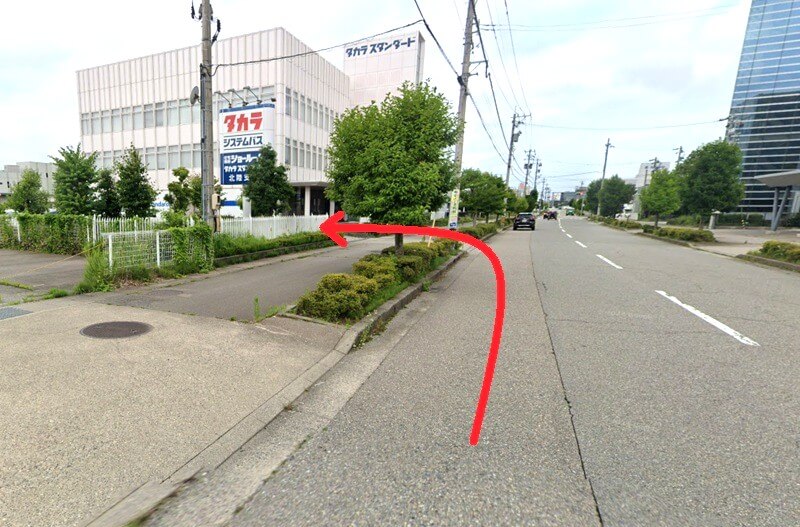 タカラスタンダード 金沢ショールームまでの車の経路