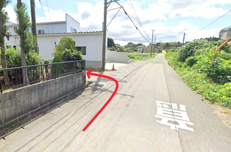 タカラスタンダード 能登ショールームまでの徒歩経路