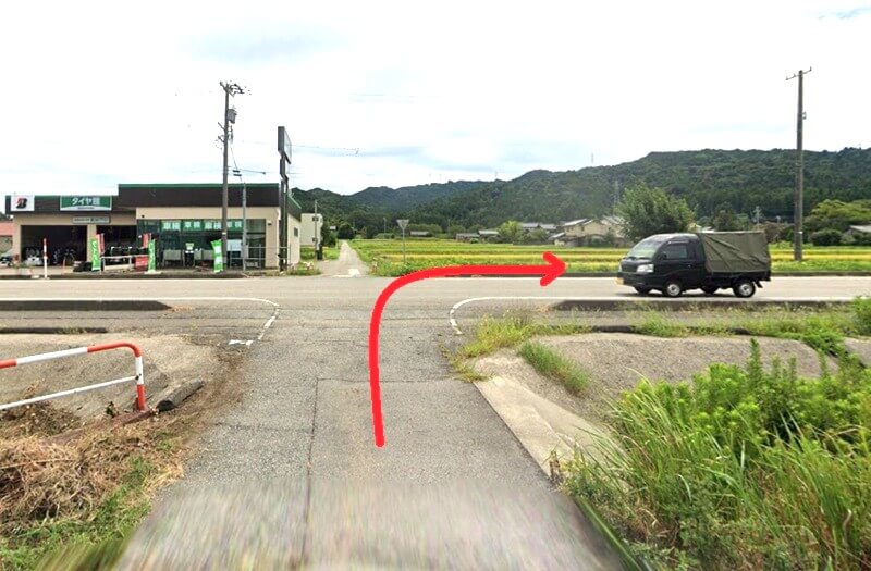 タカラスタンダード 能登ショールームまでの徒歩経路