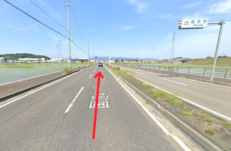 タカラスタンダード 福井ショールームまでの車の経路