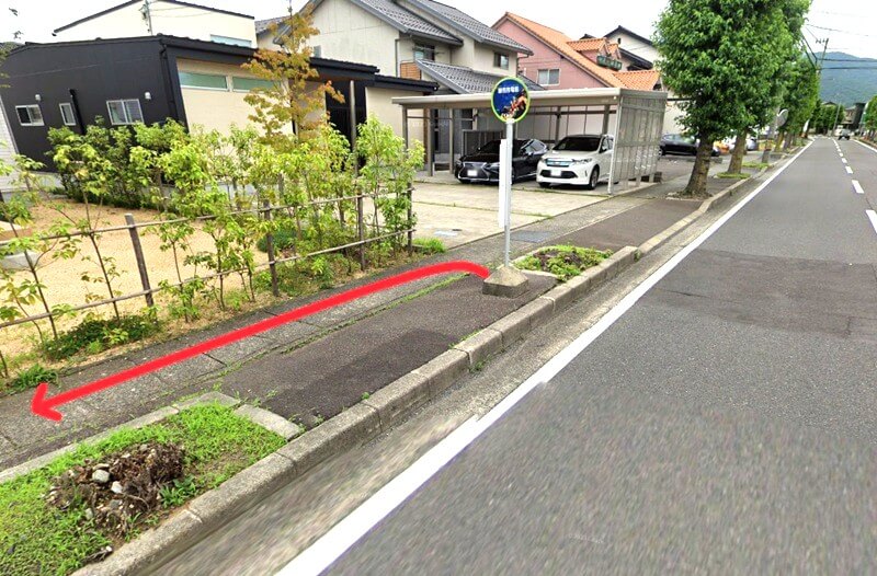 タカラスタンダード 敦賀ショールームまでの徒歩経路