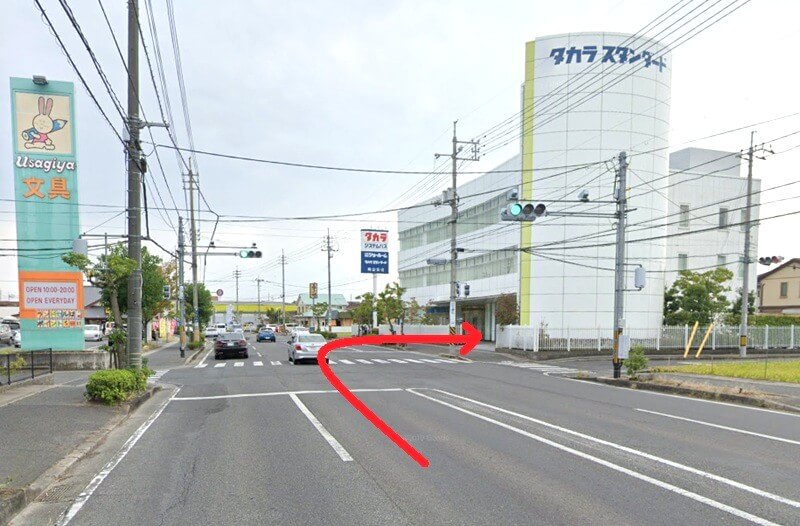 タカラスタンダード 岡山ショールームまでの車の経路