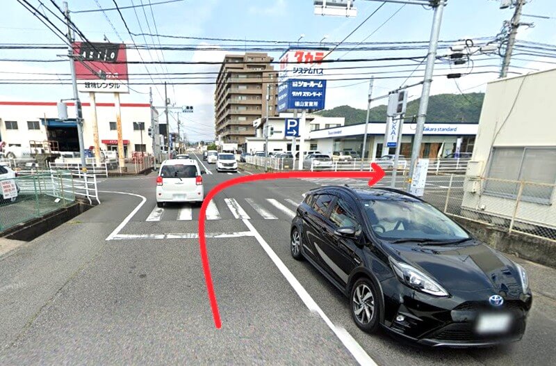 タカラスタンダード 福山ショールームまでの車の経路