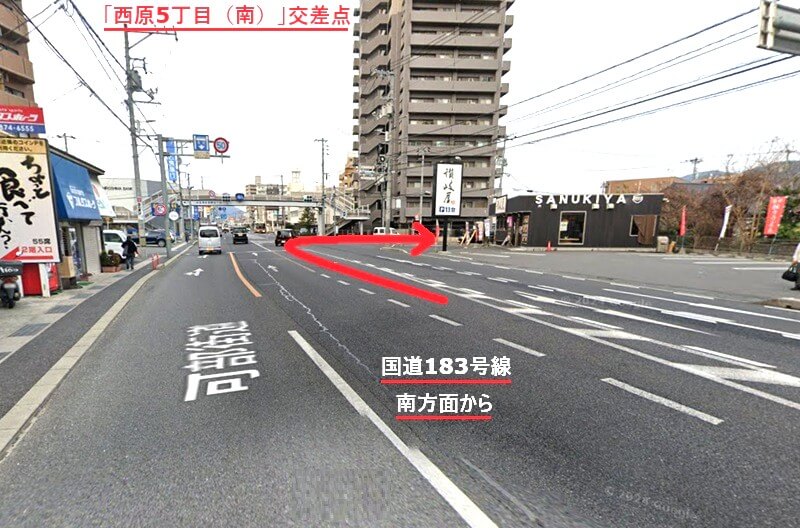 タカラスタンダード 安佐南ショールームまでの車の経路