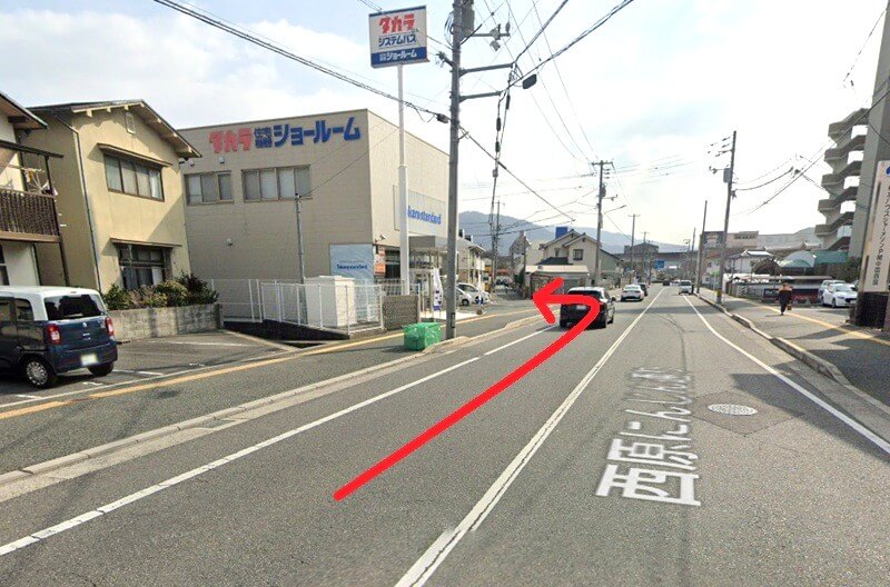 タカラスタンダード 安佐南ショールームまでの車の経路