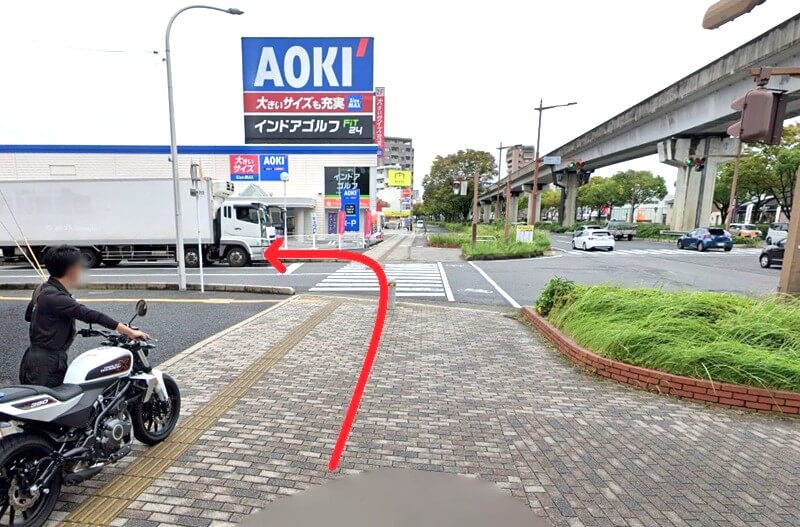 タカラスタンダード 安佐南ショールームまでの徒歩経路