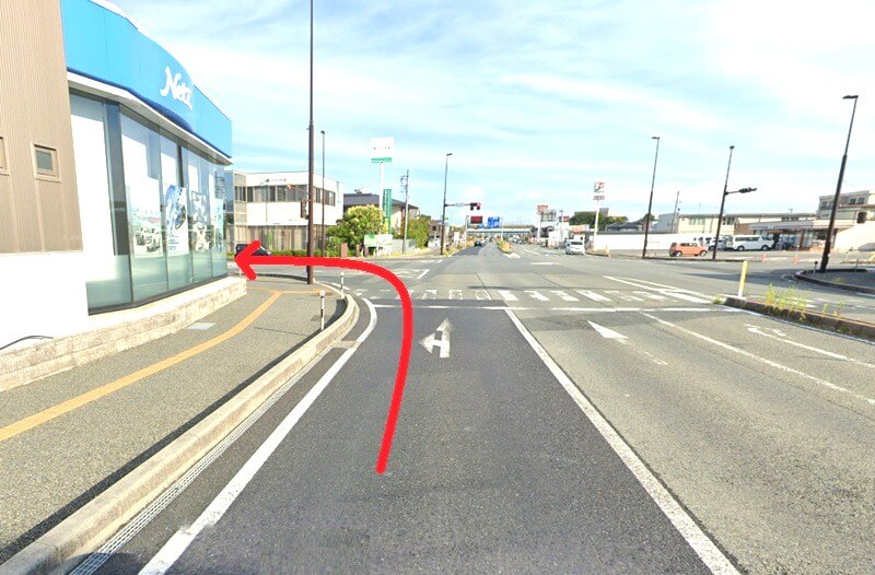 タカラスタンダード 山口ショールームまでの車の経路