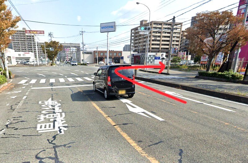 タカラスタンダード 山口ショールームまでの車の経路