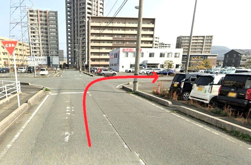 タカラスタンダード 山口ショールームまでの車の経路