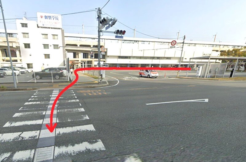 タカラスタンダード 山口ショールームまでの徒歩経路