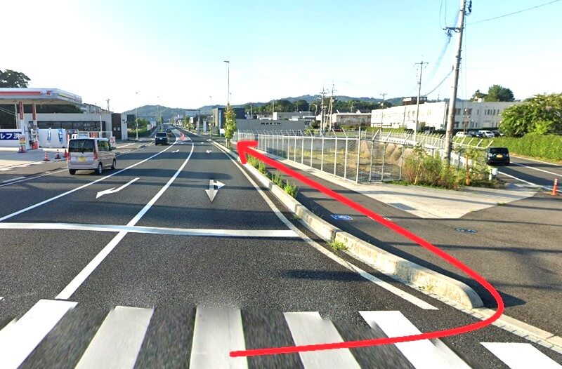 タカラスタンダード 松江ショールームまでの徒歩経路