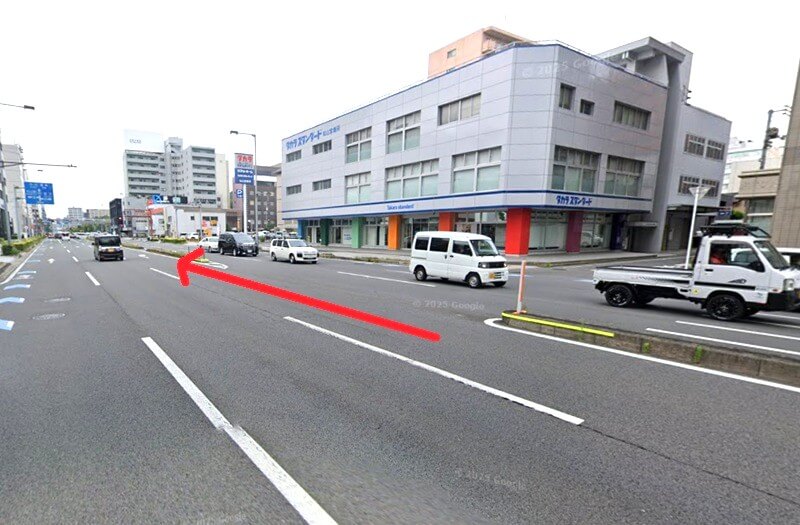 タカラスタンダード 松山ショールームまでの車の経路