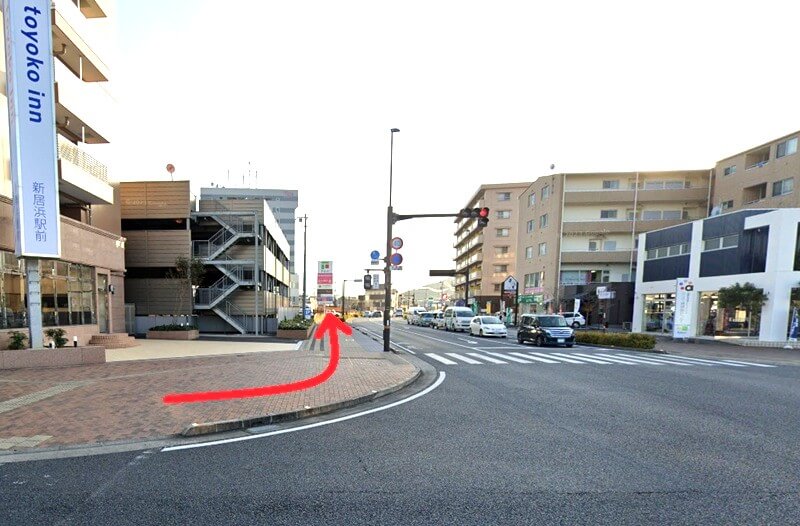 タカラスタンダード 新居浜ショールームまでの徒歩経路