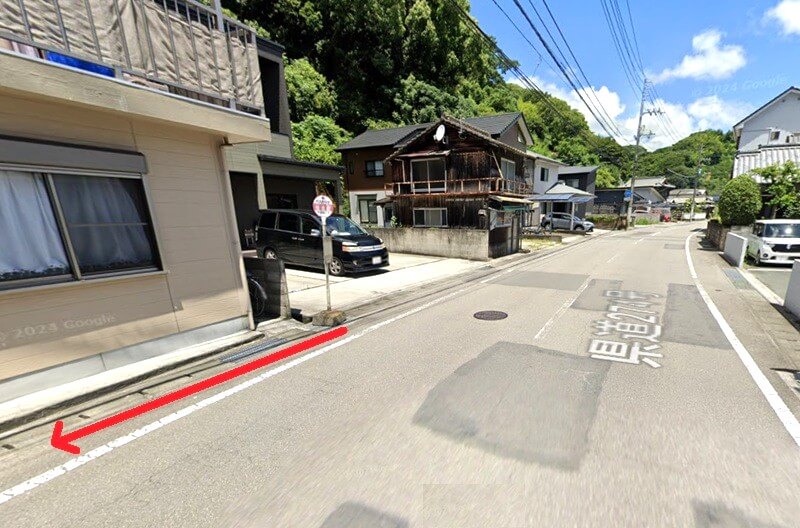 タカラスタンダード 宇和島ショールームまでの徒歩経路